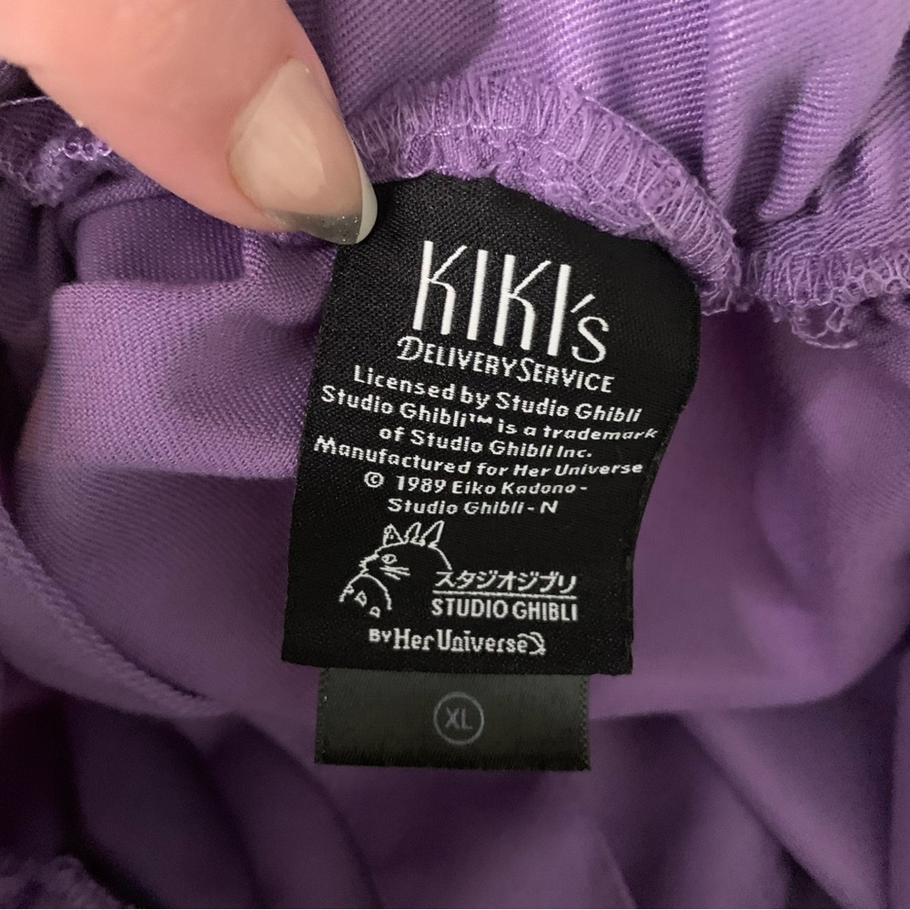 Studio Ghibli Kiki’s Delivery Service XL Purple Black Suspender Skirt Cosplay - Picture 9 of 10